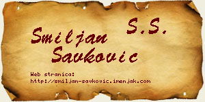 Smiljan Savković vizit kartica